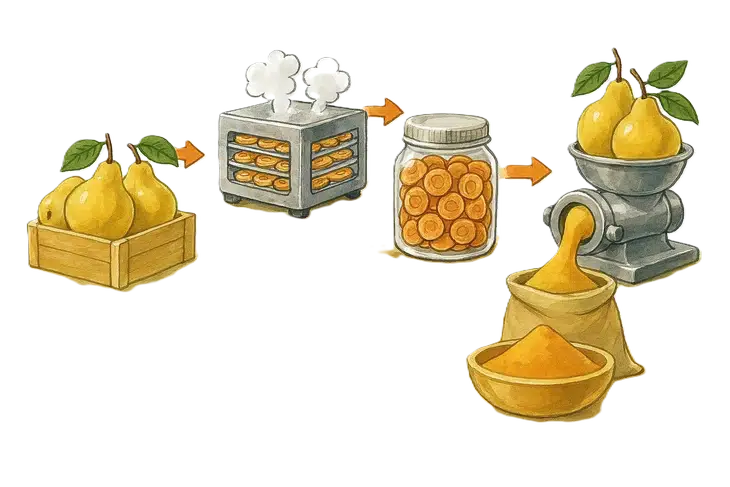 Ayva tozu nedir ve nasıl yapılır sorusuna cevap veren bir görsel
