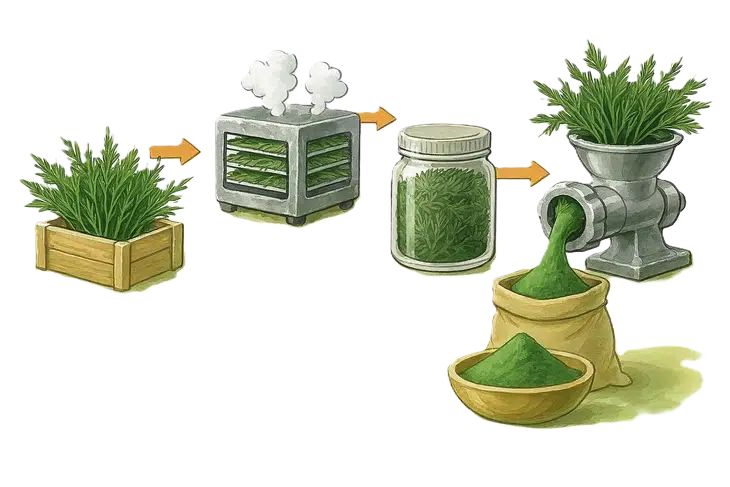 Dereotu tozu nedir ve nasıl yapılır sorusuna cevap veren bir görsel