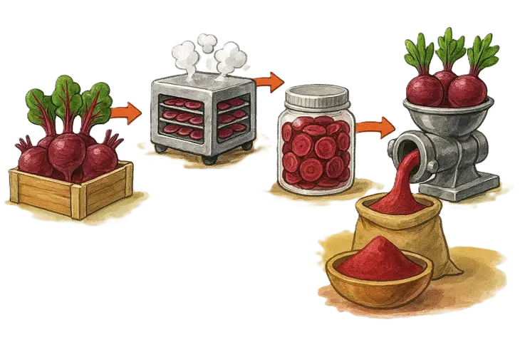 pancar tozu nedir ve nasıl yapılır sorusuna cevap veren bir görsel